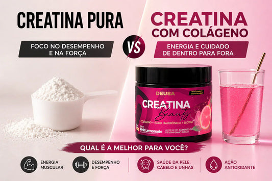 Creatina pura ou com colágeno: qual a diferença e qual escolher?