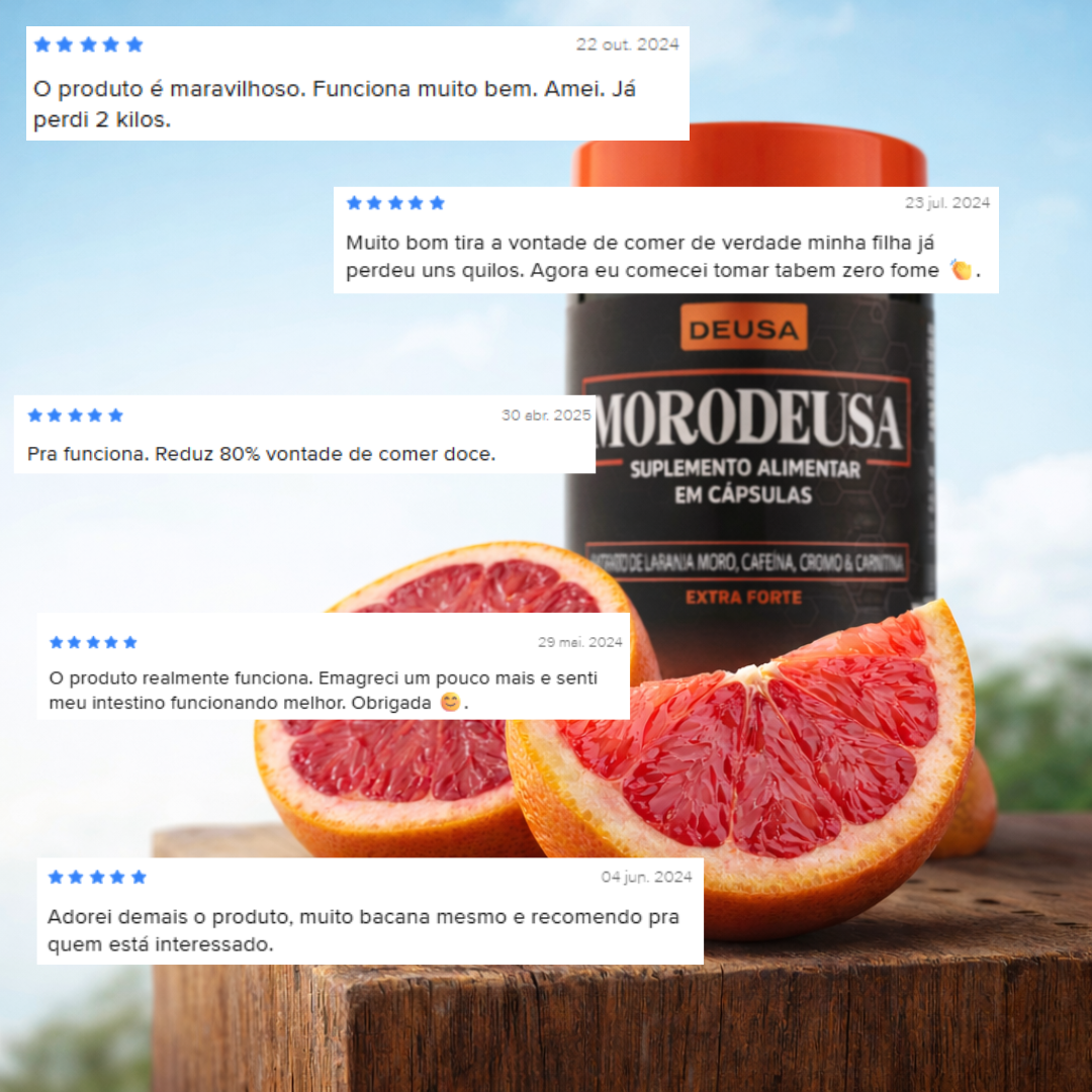 Morodeusa Laranja Moro, Picolinato de Cromo, Cafeina