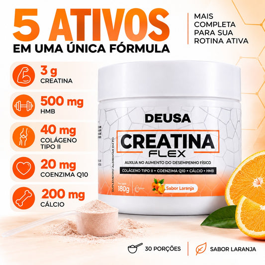 Creatina Flex 5 ATIVOS. 1 ÚNICA FÓRMULA.