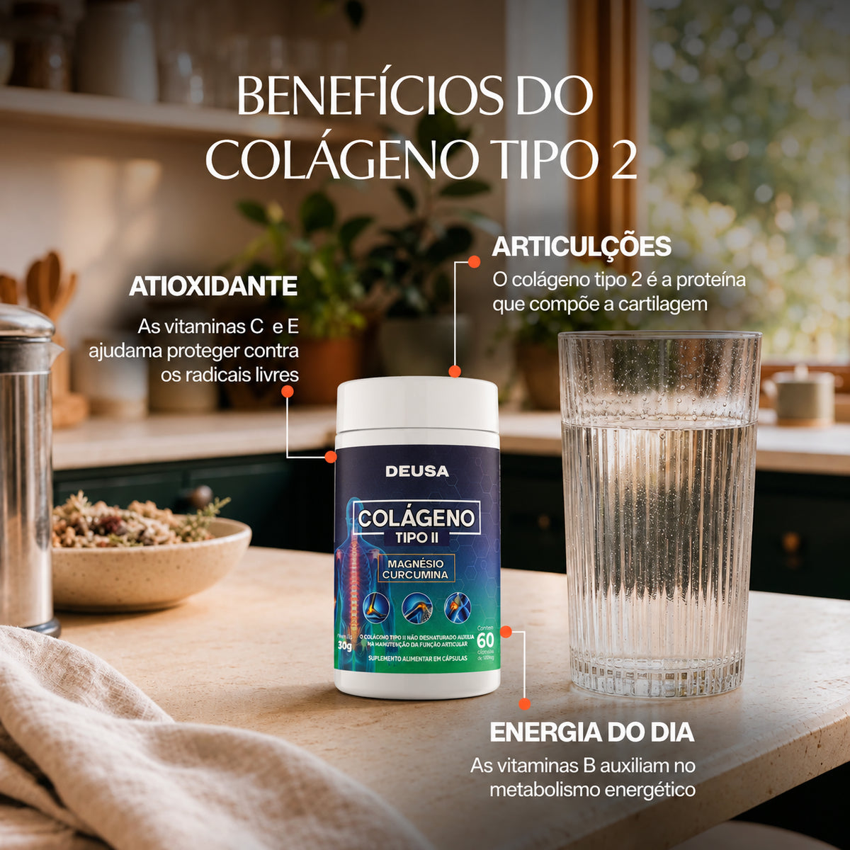 Colágeno Tipo 2 Magnésio, Cúrcuma